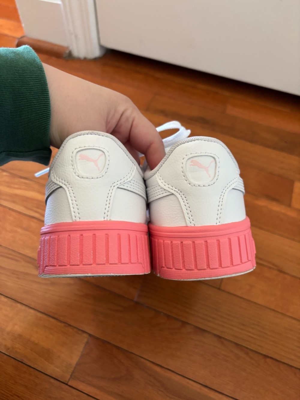 Pink and White Puma Sneakers - Picture 6 of 10